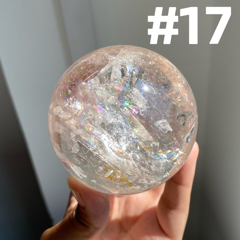 Rainbow Clear Quartz Sphere