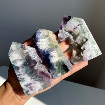 Haf Raw Snowflake Fluorite Tower