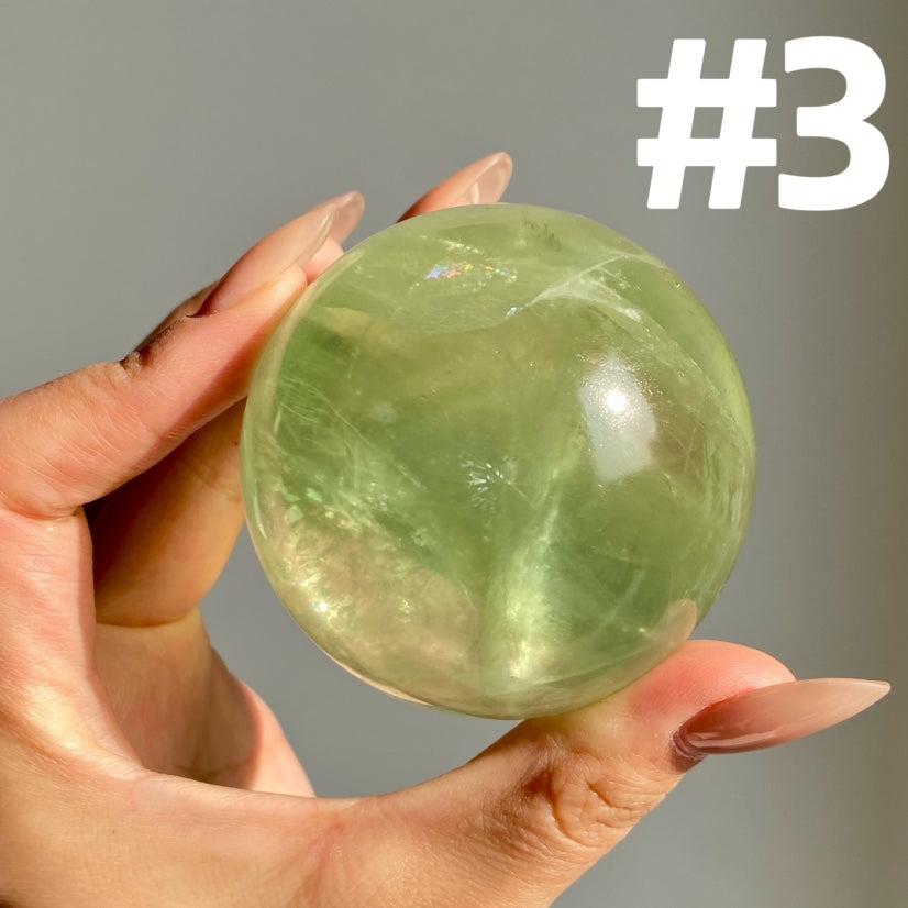 Apple Green Fluorite Sphere