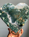 Moss Agate Heart Slab