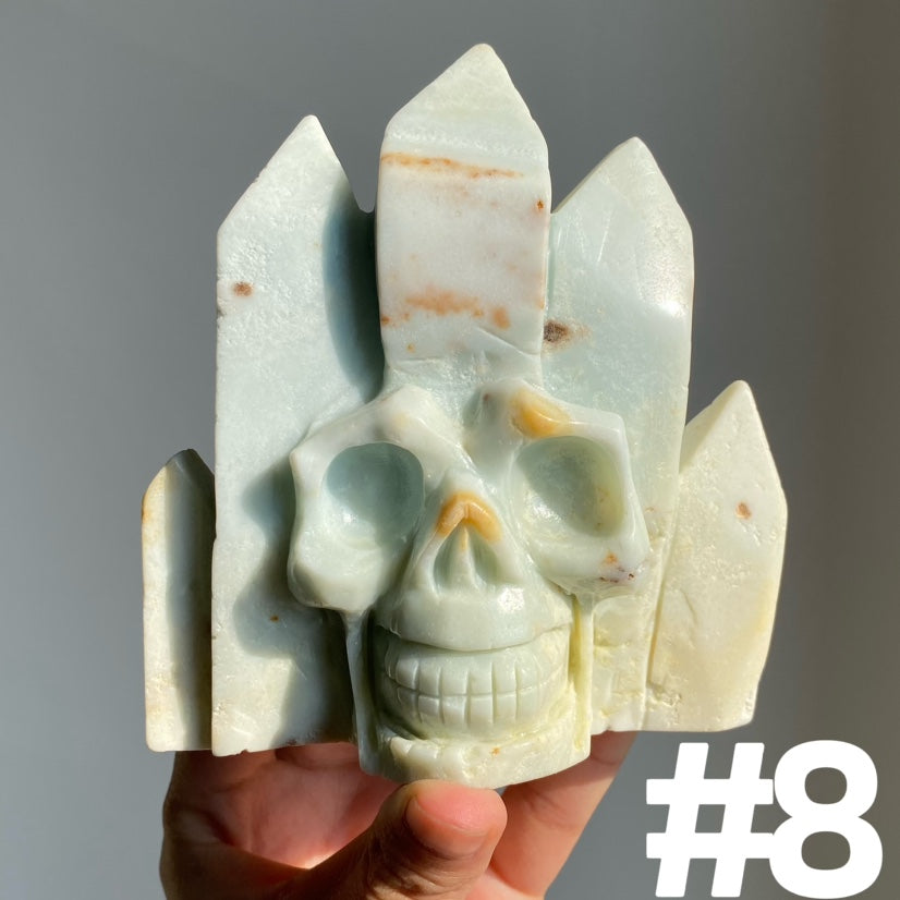 Sky Blue Quartz Skull