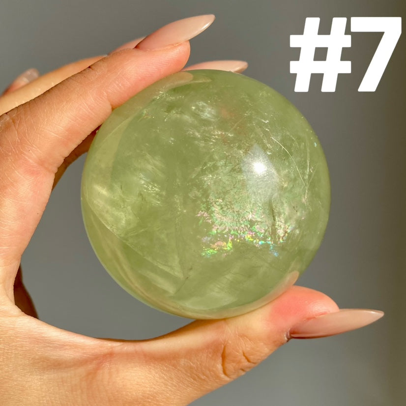 Apple Green Fluorite Sphere