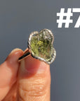 Genuine Moldavite Rings