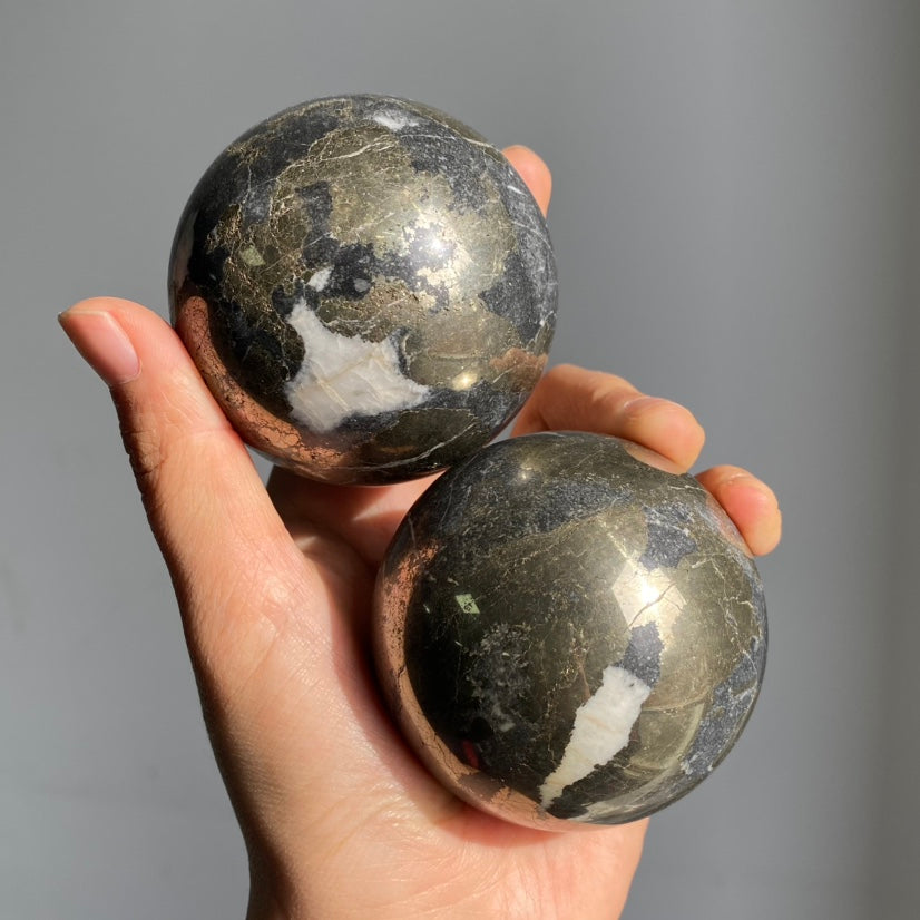 Pyrite Quartz Big Sphere