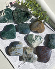 Moss Agate Hearts