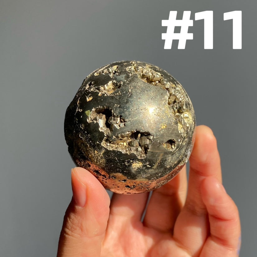 Pyrite Druzy Sphere