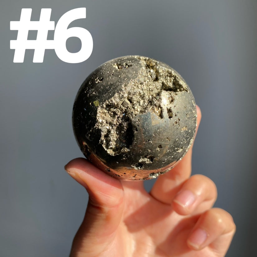 Pyrite Druzy Sphere