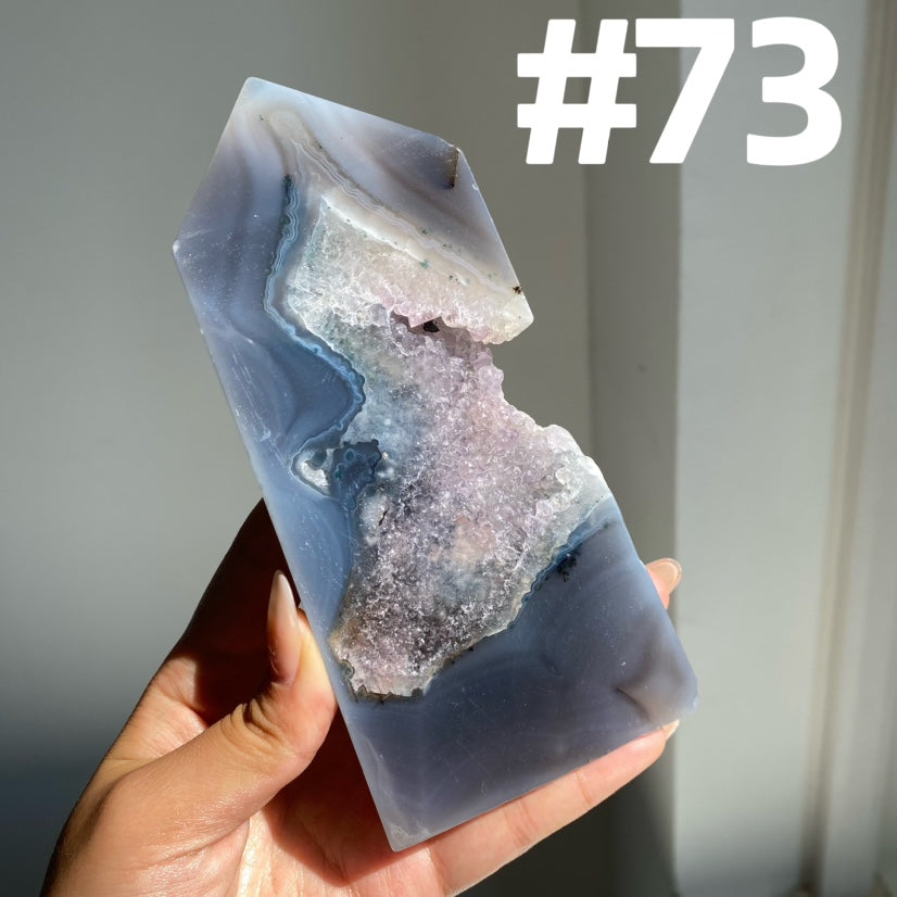 Druzy Agate Tower (imperfect)