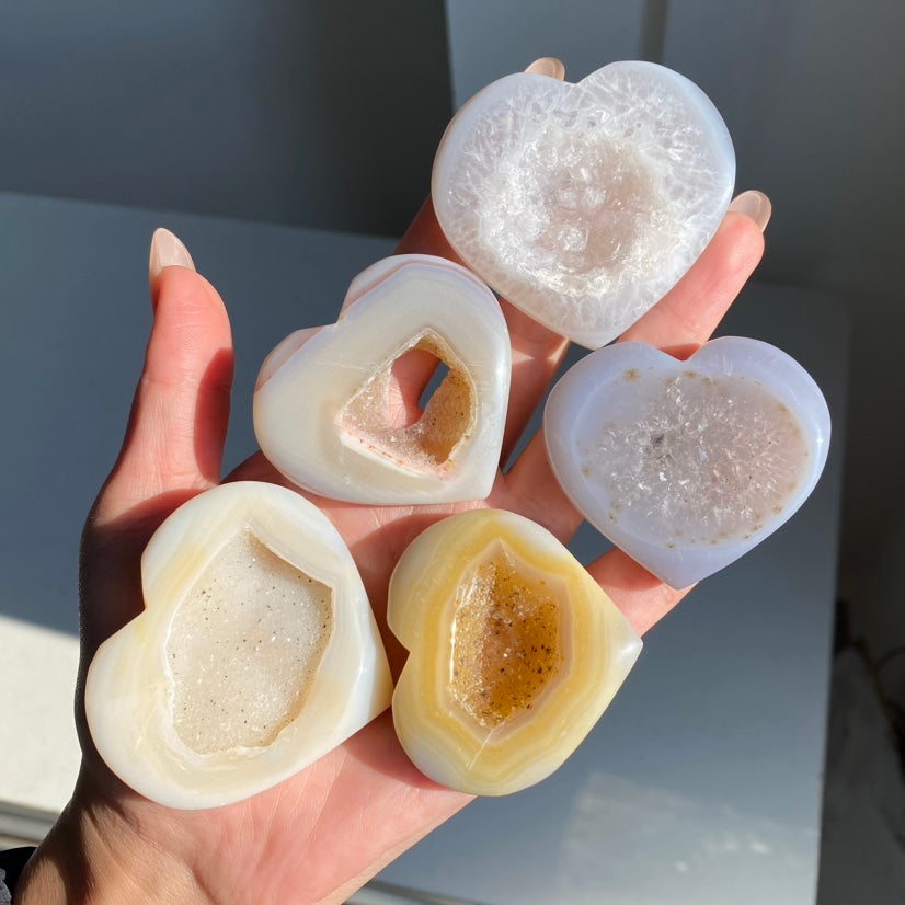 Druzy Agate Heart