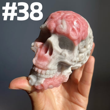 Pink Opal Flower Skull