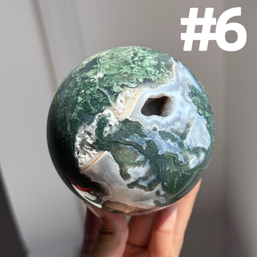 Moss Agate Big Spheres