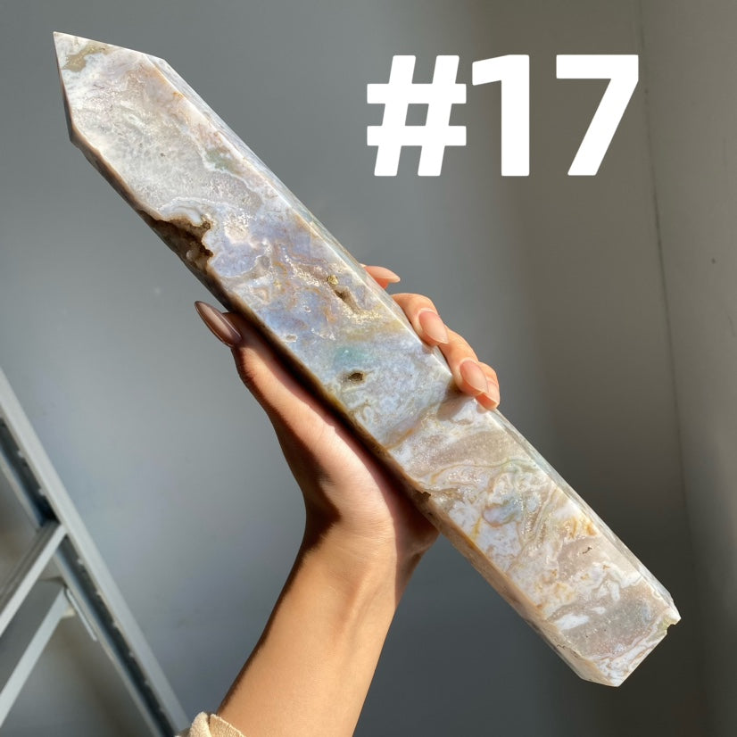 Big Moss Agate Tower