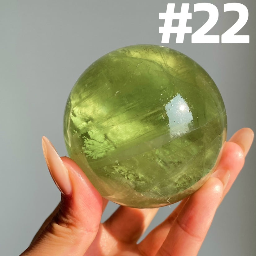 Apple Green Fluorite Sphere