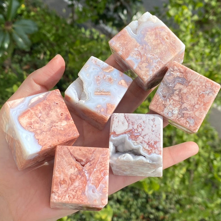 Cotton Candy Agate Cube