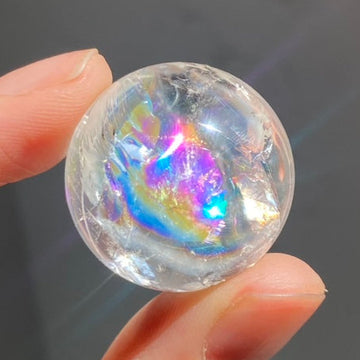 Rainbow Clear Quartz Mini Sphere