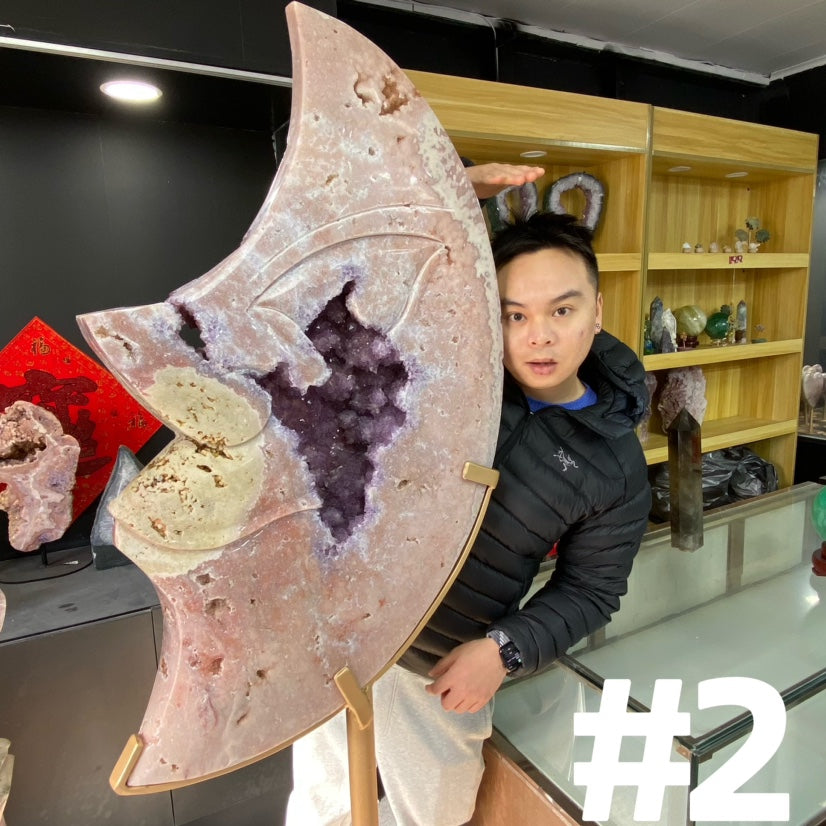 Massive Pink Amethyst Moon