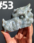 Moss Agate Dragon Head