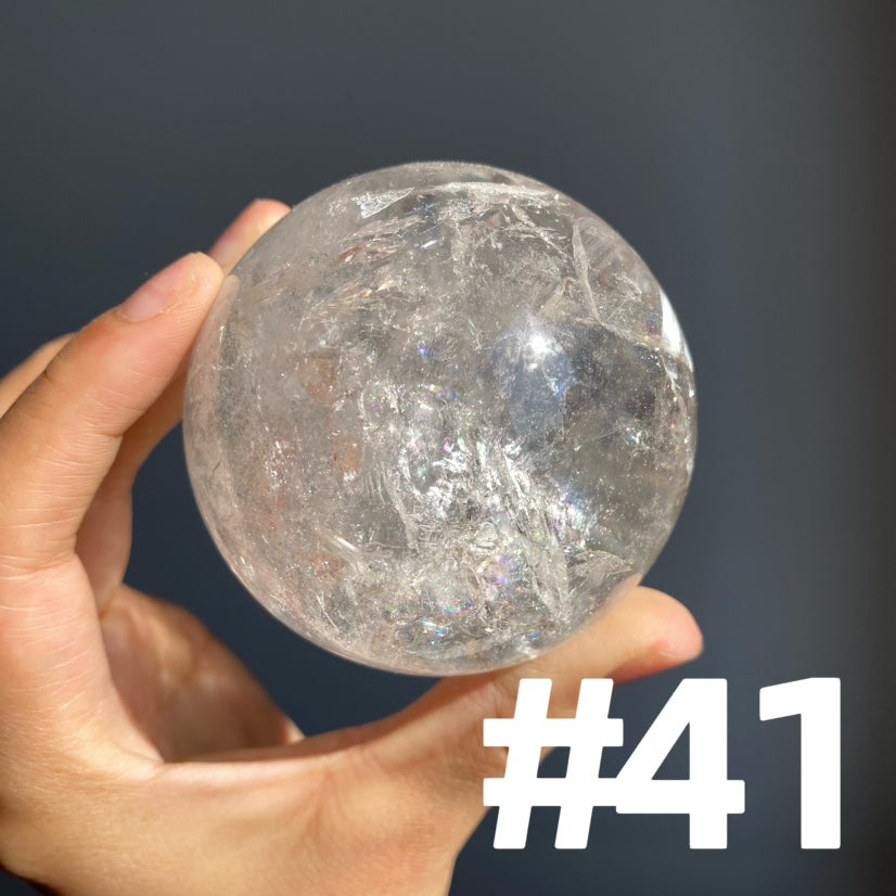 Rainbow Clear Quartz Sphere