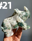 Moss Agate Rhinocero