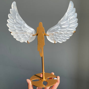 Large Selenite Angel Wings