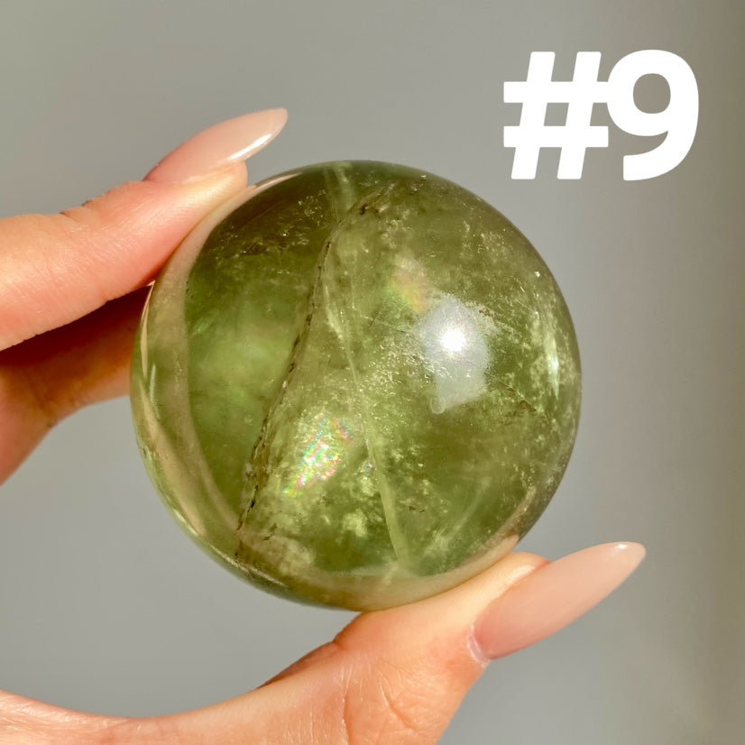 Apple Green Fluorite Sphere