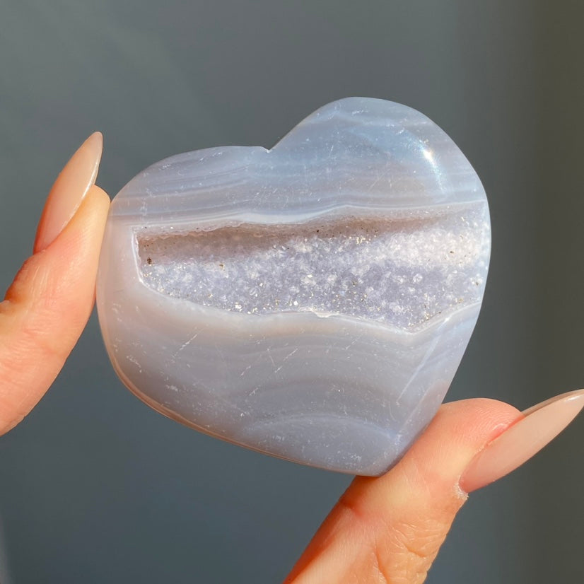 Druzy Agate Heart