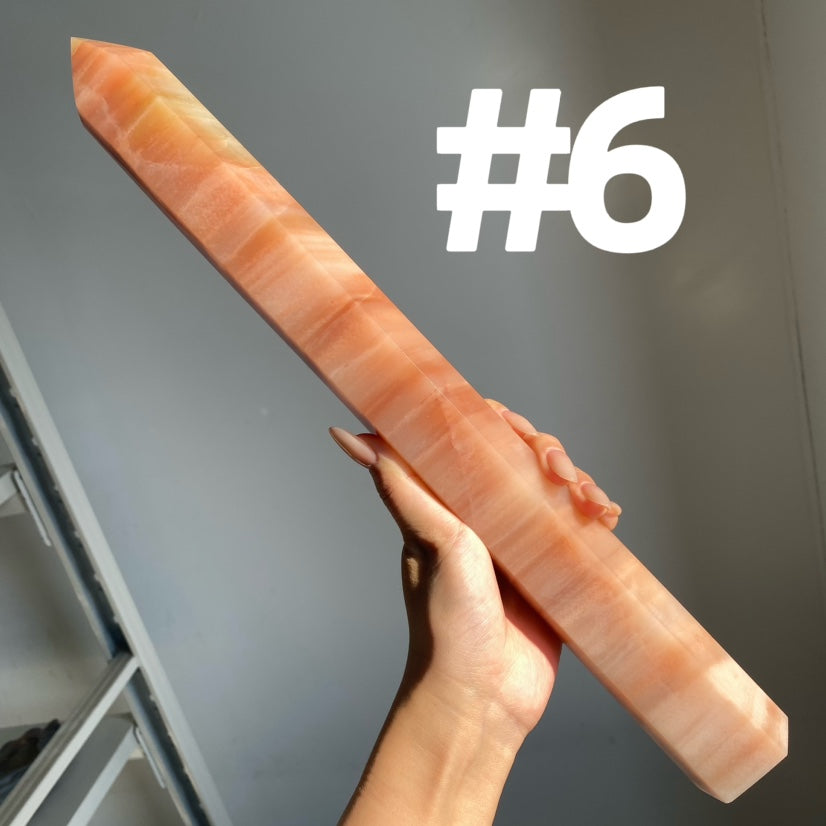 Pink Banded Agate Big Tower