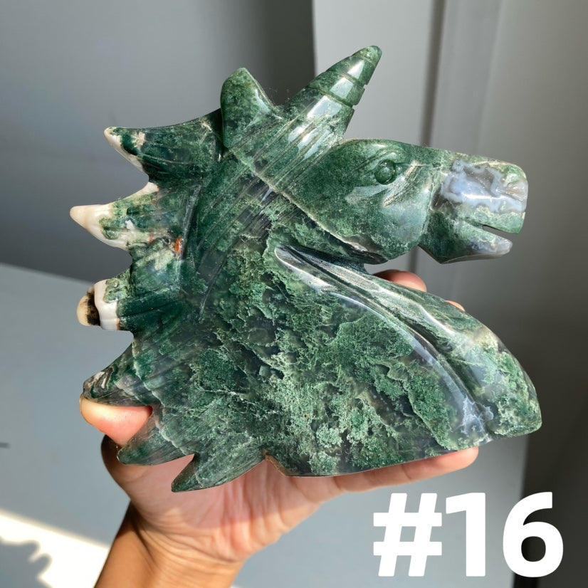 Moss Agate Unicorn