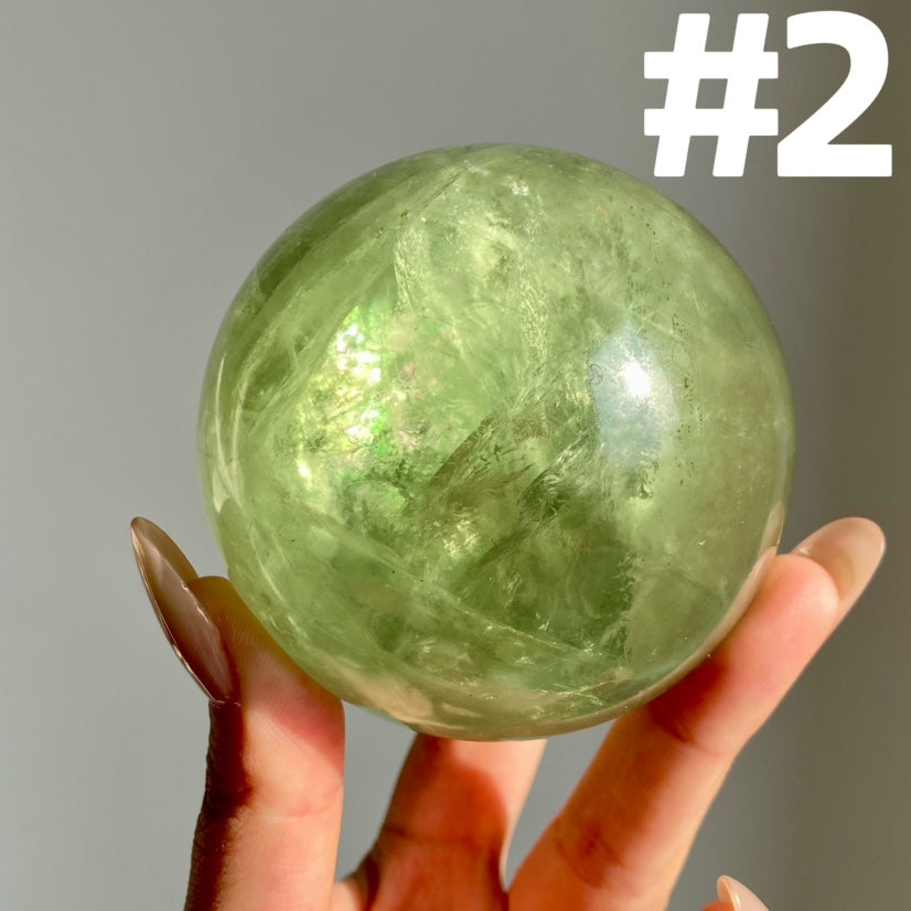 Apple Green Fluorite Sphere