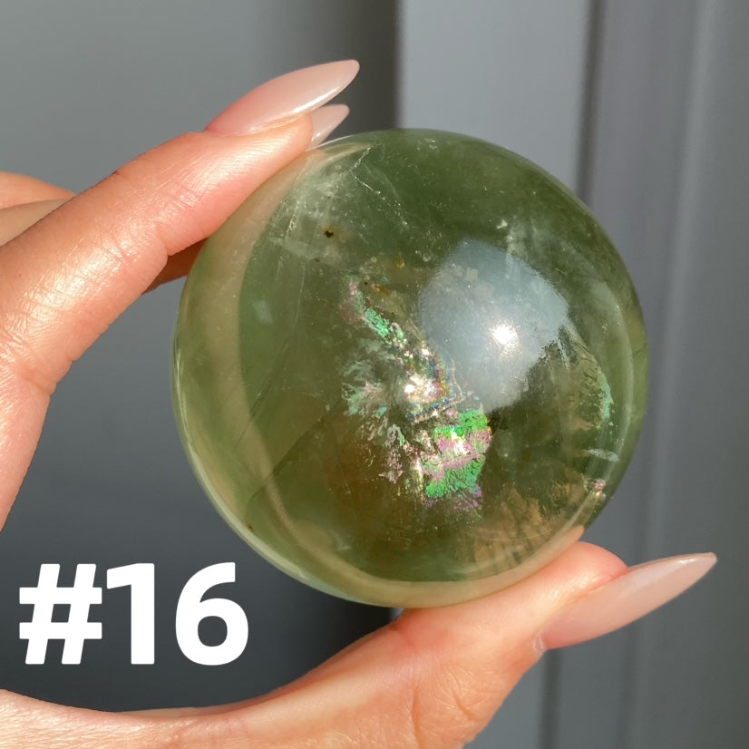 Apple Green Fluorite Sphere
