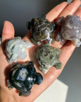 Moss Agate Small Turtle