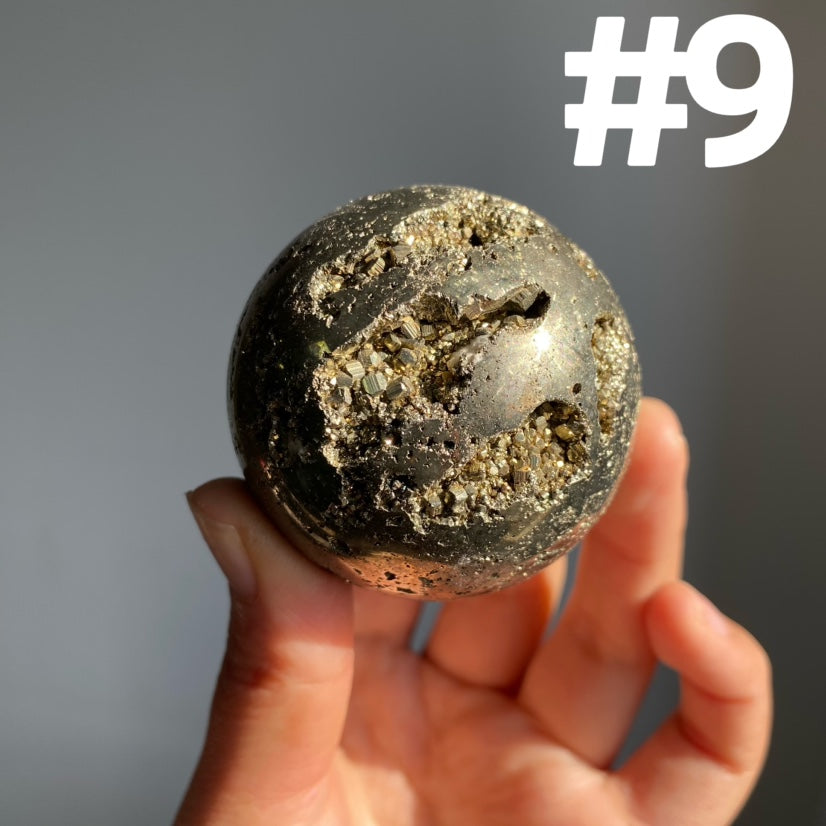 Pyrite Druzy Sphere