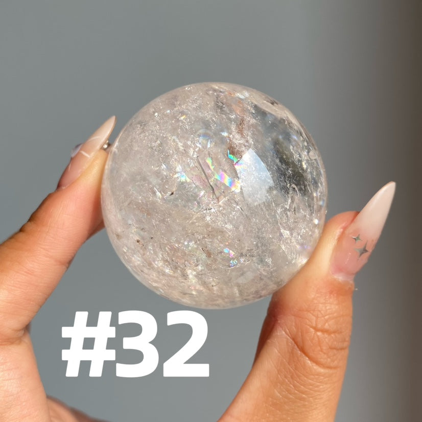 Rainbow Clear Quartz Sphere