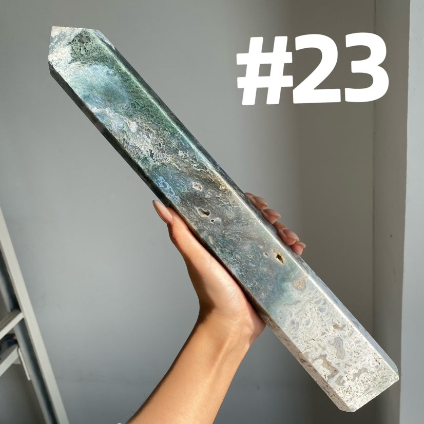Big Moss Agate Tower