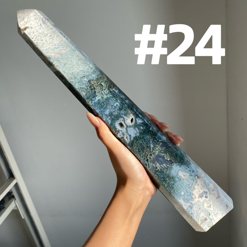 Big Moss Agate Tower