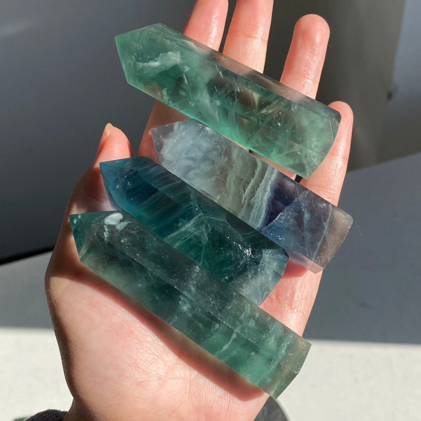 Green Fluorite Small Tower