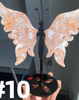 Pink Agate Butterfly Wings