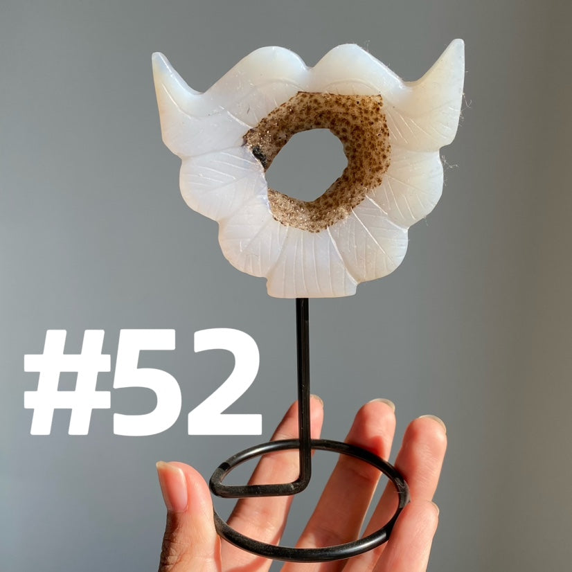 Druzy Agate Heart Wings