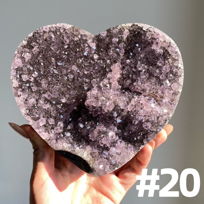 Amethyst Cluster Heart