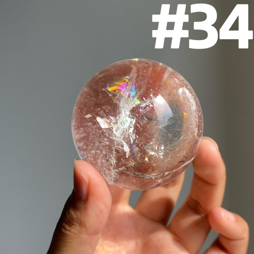 Rainbow Clear Quartz Sphere