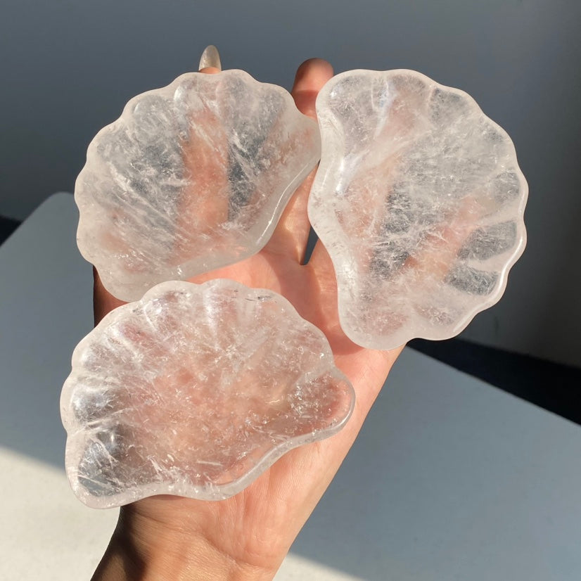 Clear Quartz Shell Tray