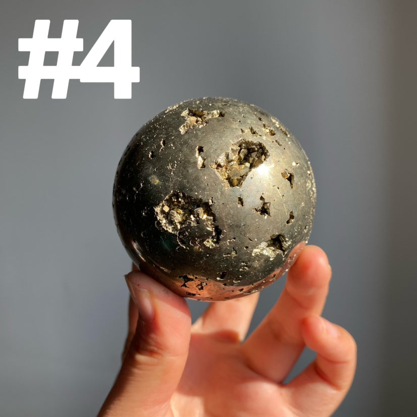 Pyrite Druzy Sphere