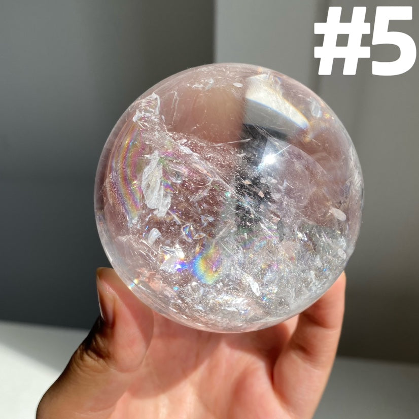 Rainbow Clear Quartz Sphere