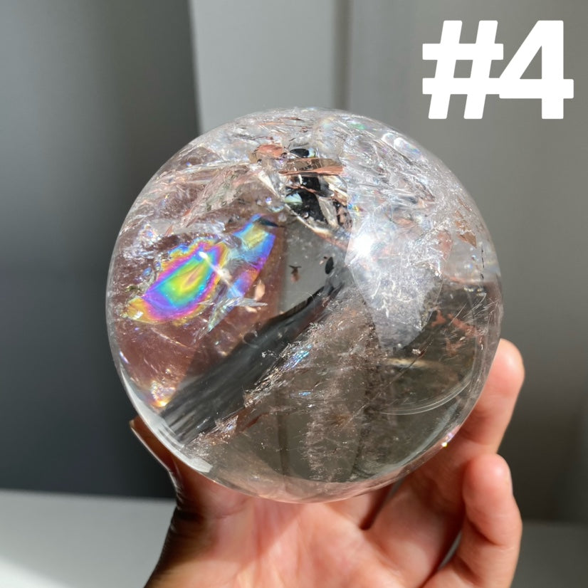 Rainbow Clear Quartz Sphere