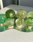 Apple Green Fluorite Spheres
