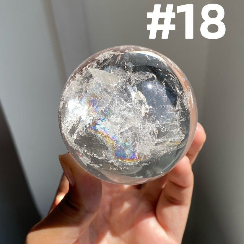 Rainbow Clear Quartz Sphere