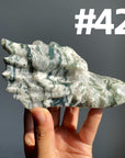 Moss Agate Dragon Head