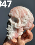 Pink Opal Flower Skull