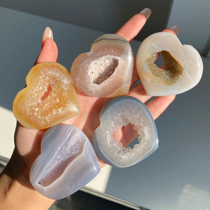 Druzy Agate Heart