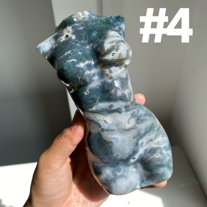 Large Moss Agate Lady Body